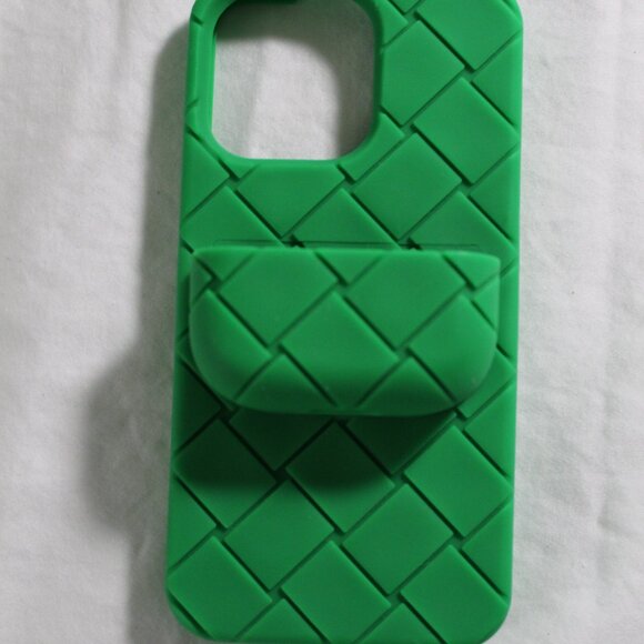 Bottega Veneta iPhone 15 Pro Intrecciato Weave Holder Case Ear Pod Holder - Picture 1 of 9